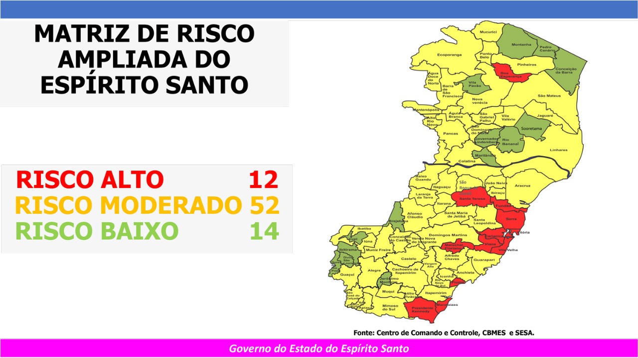 Três municípios do Espírito Santo entram em alto risco de ...