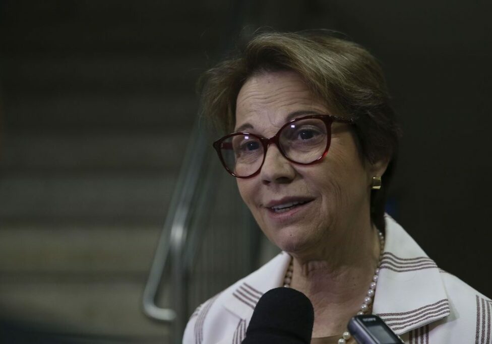 A ministra da Agricultura, Pecuária e Abastecimento, Tereza Cristina, acompanhada do secretário-executivo, Marcos Montes, abre a Reunião de Vice-Ministros de Agricultura do Brics